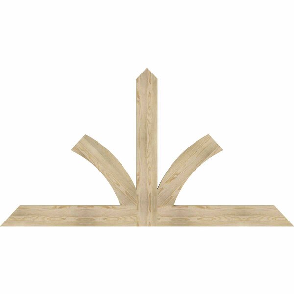 Ekena Millwork Richland Rough Sawn Timber Gable Bracket, Douglas Fir, 84"W x 45"H x 2"D x 6"F, 13/12 Pitch GBW084X45X0206RIC00RDF - main